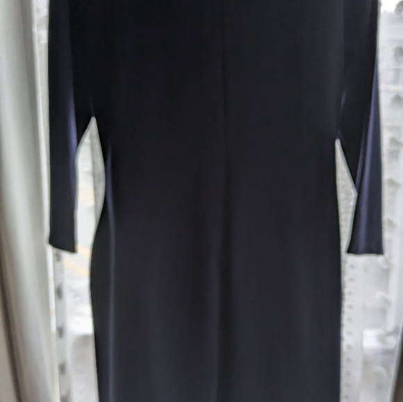LOT 2 dresses : LOFT Charcoal Black Swing Dress Navy Blue Dress - Picture 6 of 9